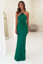 Milano Ruched Bodycon Maxi  | Green - Oh Hello Clothing
