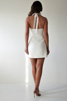 Morocco Halterneck Mini Dress | White - Oh Hello Clothing