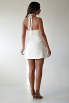 Morocco Halterneck Mini Dress | White - Oh Hello Clothing