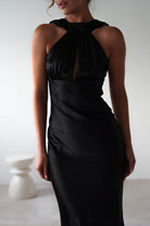 Lauryn Halter Neck Maxi Dress | Black - Oh Hello Clothing