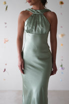 Lauryn Halter Neck Maxi  | Sage - Oh Hello Clothing