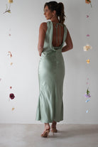 Lauryn Halter Neck Maxi  | Sage - Oh Hello Clothing
