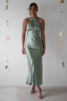 Lauryn Halter Neck Maxi  | Sage - Oh Hello Clothing