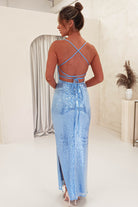 Renesmee Sequin Maxi  | Blue - Oh Hello Clothing