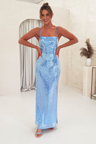 Renesmee Sequin Maxi  | Blue - Oh Hello Clothing