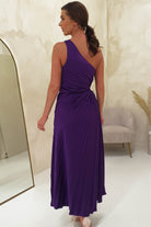 Olsen Pleated Maxi Dress | Deep Purple - Oh Hello Clothing