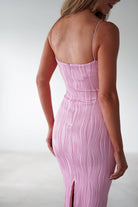 Brighton Textured Bodycon Midaxi  | Pink - Oh Hello Clothing