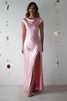 Ramona Soft Satin Maxi  | Pink - Oh Hello Clothing