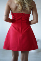 Karla Structured Strapless Mini  | Red - Oh Hello Clothing