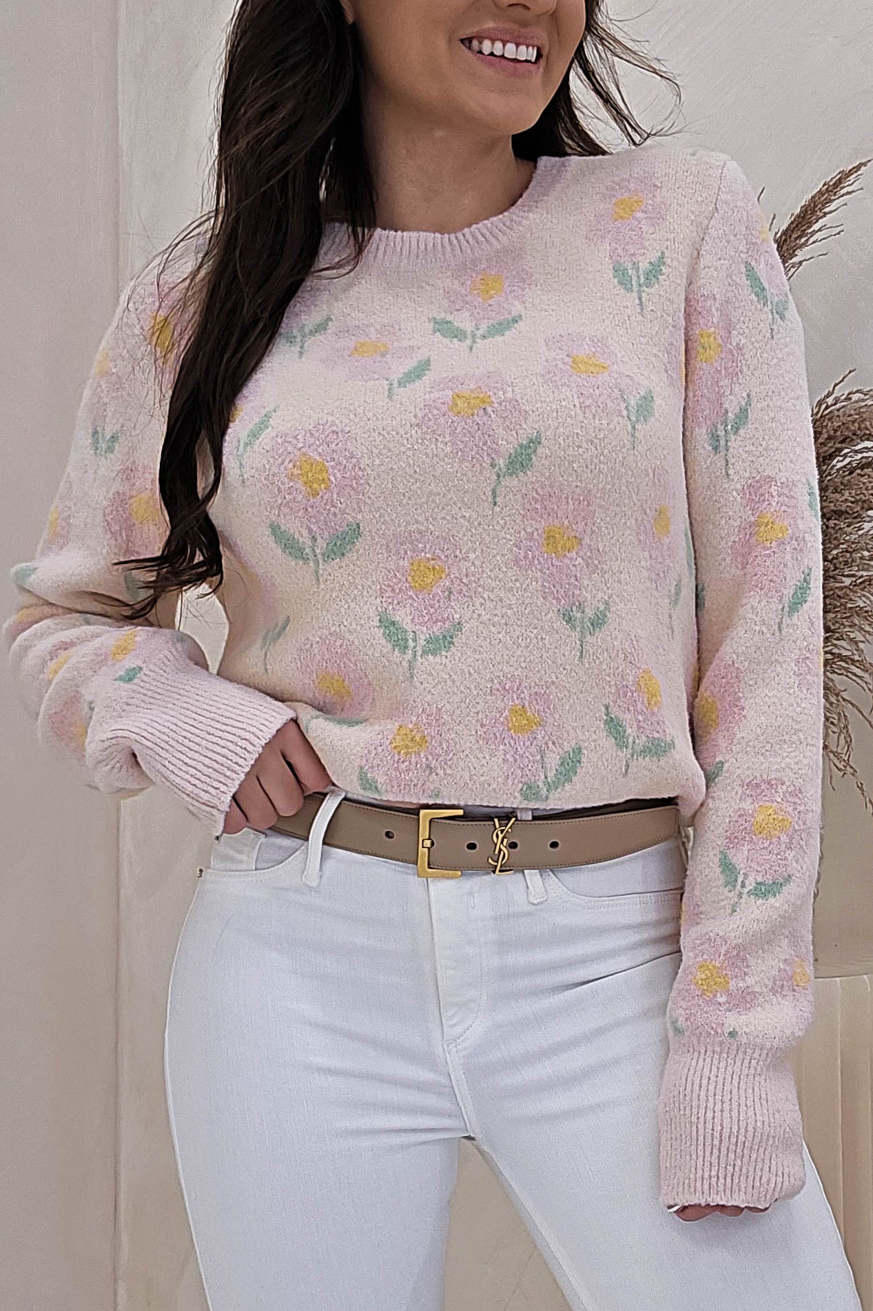 Emma Soft Floral Jumper | Light Pink | Oh Hello Clothing | S/M (8/10)