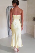 Bethanie Soft Satin Maxi  | Yellow - Oh Hello Clothing