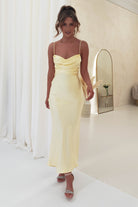 Everleigh Soft Satin Midi  | Butter Yellow 