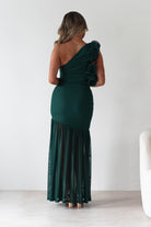 sasha Wedding Guest Dresses ** DONE - Stephanie Mesh Ruffle Maxi Dress - Green