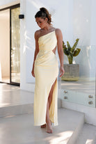 Lyra Soft Matte Satin Maxi  | Yellow - Oh Hello Clothing