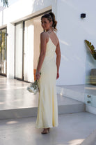 Lyra Soft Matte Satin Maxi  | Yellow - Oh Hello Clothing