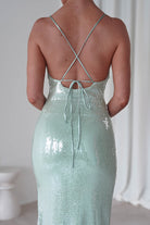 Ellba Sequin Maxi  | Mint - Oh Hello Clothing