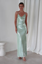 Ellba Sequin Maxi  | Mint - Oh Hello Clothing