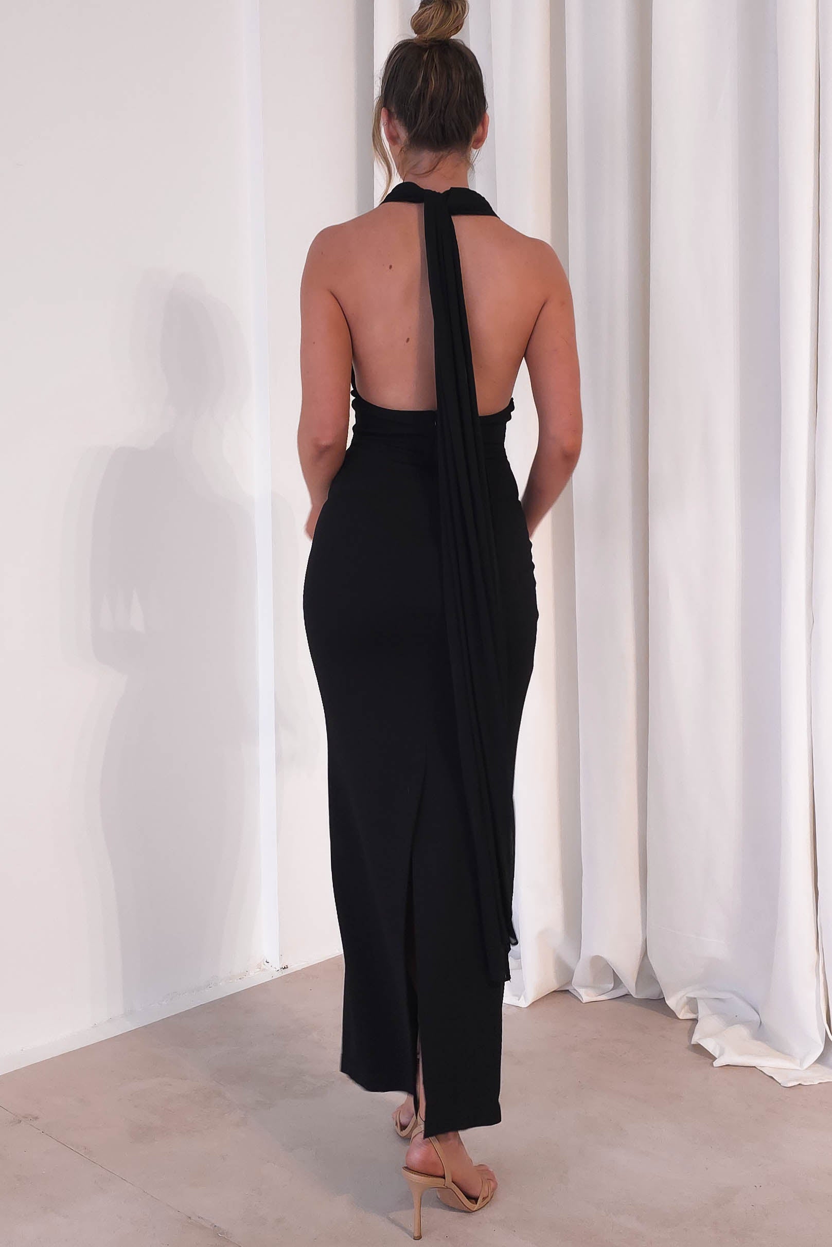 Esme Bodycon Multiway Maxi Dress | Black | Oh Hello Clothing | S (8)