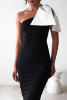 Freyja Bodycon Midi Dress | Black | Oh Hello Clothing | XS (6)