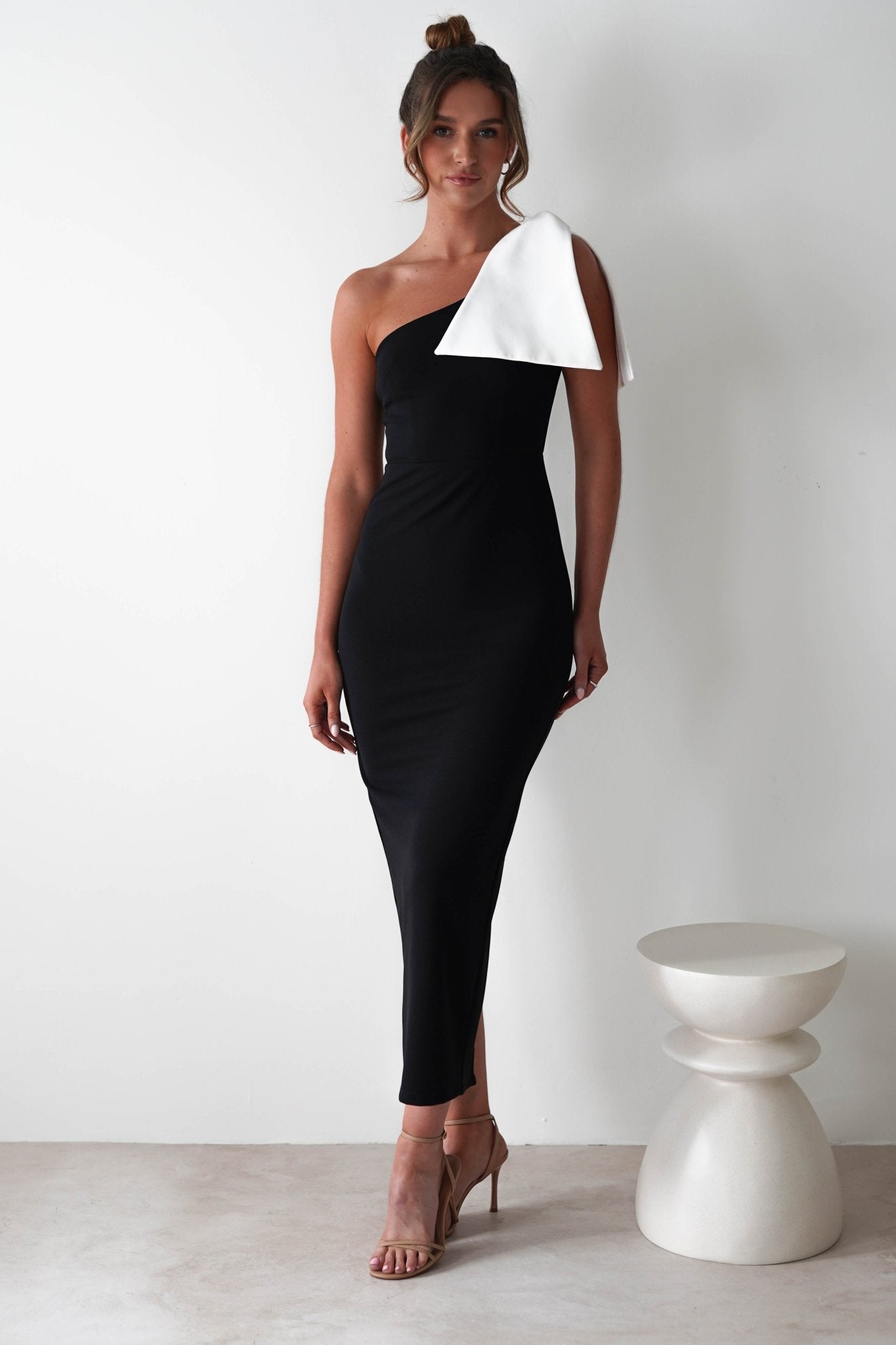 Freyja Bodycon Midi Dress | Black | Oh Hello Clothing | XS (6)