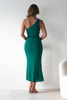 Georgia Mesh Midaxi Dress | Forest Green | Oh Hello Clothing | XS (6)