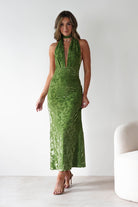 Grayson Floral Jacquard Maxi Dress | Green | Oh Hello Clothing | XS (6)