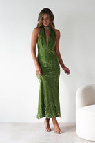 Grayson Floral Jacquard Maxi Dress | Green | Oh Hello Clothing | XS (6)