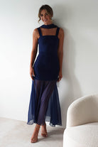 Harmony Square Neck Bodycon Maxi Dress | Navy | Oh Hello Clothing | XS (6)