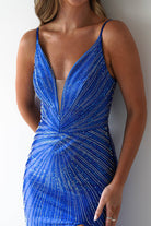Hazel Rhinestone Bodycon Gown | Royal Blue | Oh Hello Clothing | S (8)