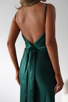 Hermie Silky Satin Maxi  | Forest Green - Oh Hello Clothing