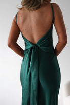 Hermie Silky Satin Maxi  | Forest Green - Oh Hello Clothing