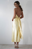 Hermie Silky Satin Maxi  | Lemon - Oh Hello Clothing