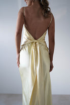 Hermie Silky Satin Maxi  | Lemon - Oh Hello Clothing