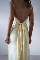 Hermie Silky Satin Maxi  | Lemon - Oh Hello Clothing