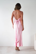 Hermie Silky Satin Maxi  | Pink - Oh Hello Clothing