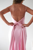Hermie Silky Satin Maxi  | Pink - Oh Hello Clothing