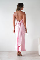 Hermie Silky Satin Maxi  | Pink - Oh Hello Clothing