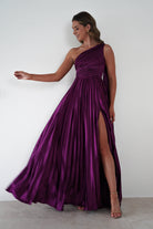 MANIJU Dresses Jianna Peated Maxi Dress | PLUM