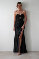 Karra Bodycon Strapless Gown | Black - Oh Hello Clothing