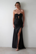 Karra Bodycon Strapless Gown | Black - Oh Hello Clothing