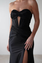Karra Bodycon Strapless Gown | Black - Oh Hello Clothing