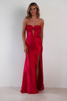 Karra Bodycon Strapless Gown | Red - Oh Hello Clothing
