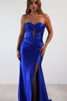 Karra Bodycon Strapless Gown | Royal Blue - Oh Hello Clothing