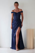 Khacy Embellished Gown | Navy - Oh Hello Clothing