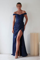 Khacy Embellished Gown | Navy - Oh Hello Clothing