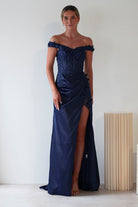 Khacy Embellished Gown | Navy - Oh Hello Clothing