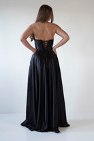 Kristi Strapless A Line Gown | Black - Oh Hello Clothing
