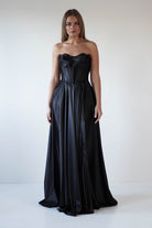 Kristi Strapless A Line Gown | Black - Oh Hello Clothing