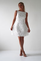 Lanie Round Neck Mini Dress | White - Oh Hello Clothing