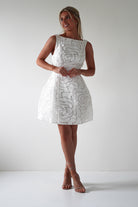 Lanie Round Neck Mini Dress | White - Oh Hello Clothing